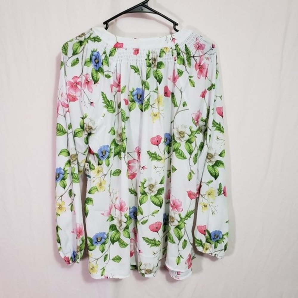 Charter Club Plus Split Neck Bishop Sleeve Blouse Women’s Casual Top (AH) - Picture 8 of 8